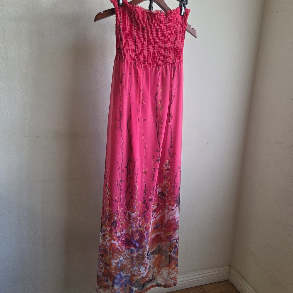 Forever 21 Pink Floral Maxi Dress